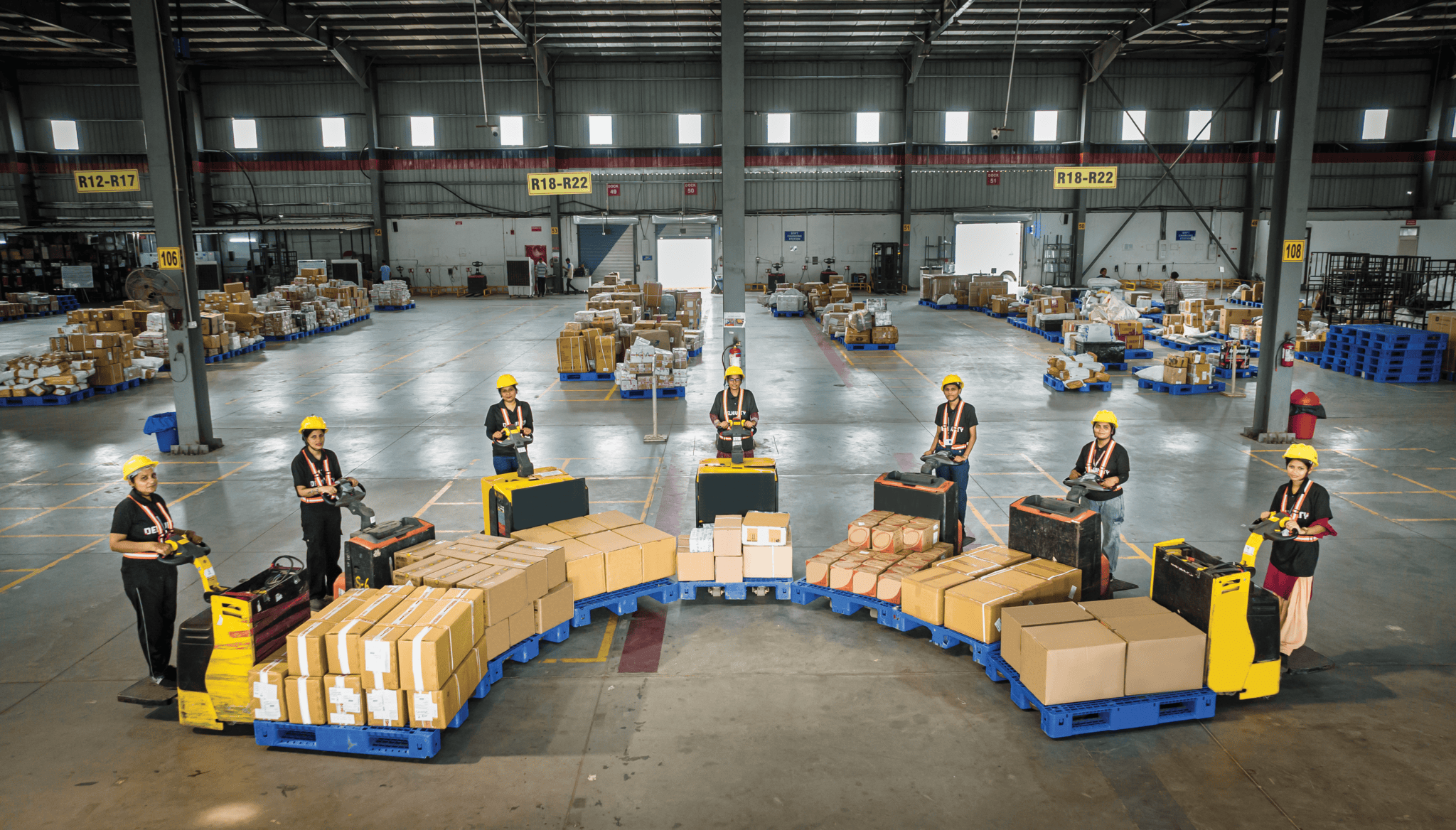 Logistics business owner at a warehouse